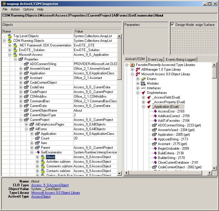 Nogoop ActiveX/COM Inspector Screenshot
